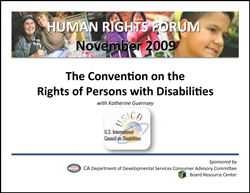 CRPD Human Rights Forum 2009 presentation