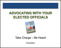 Advocating with Your Elected Officials Orientation English